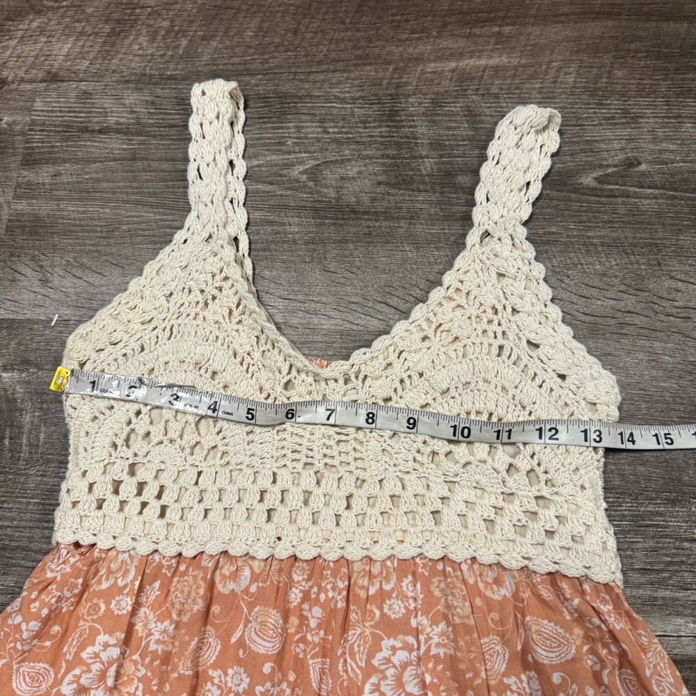 Japna Crochet Top Summer Dress Size Medium 100% Cotton - Picture 5 of 7